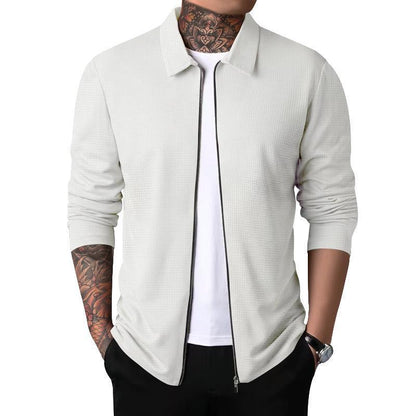 Men's Outdoor Jacket Zipper Textured Design