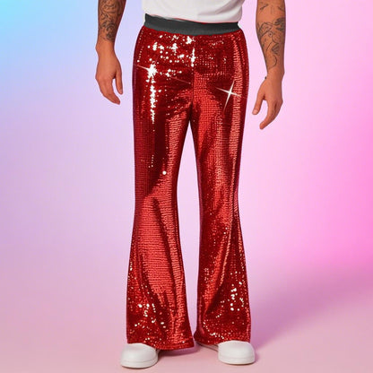 Men's Disco Pants Glitter Sequin Party