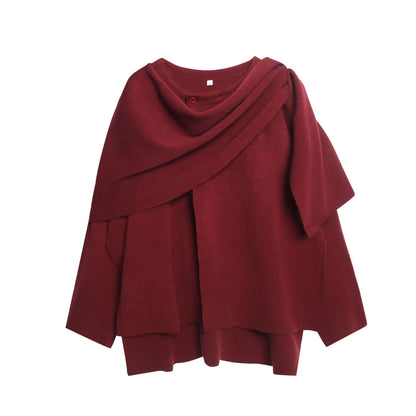 Women's Knitted Poncho Soft Cozy Elegant