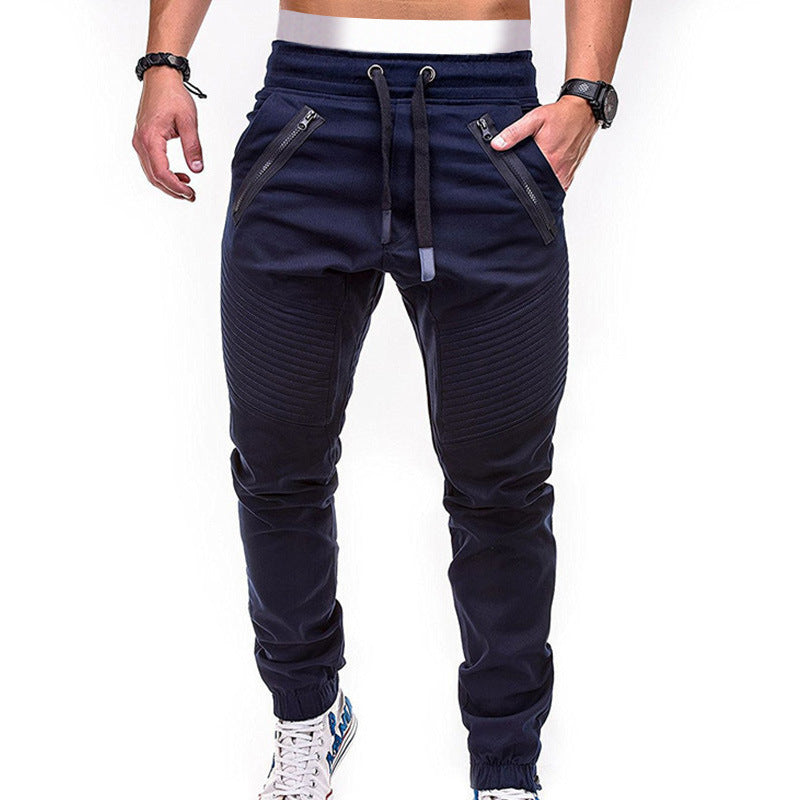 Men's Jogging Bottoms Sporty Elastic with Zip Pockets