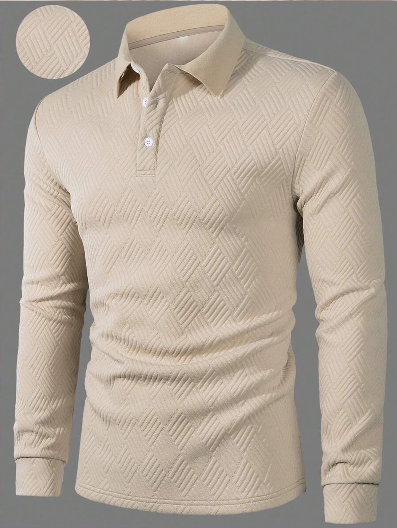Men's Long-Sleeve Polo Shirt Elegance