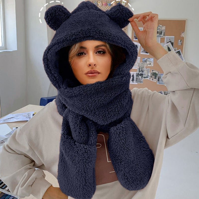 Women's Beanie with Scarf Soft Warm