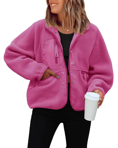 Women's Fleece Jacket Soft and Warm with Pockets