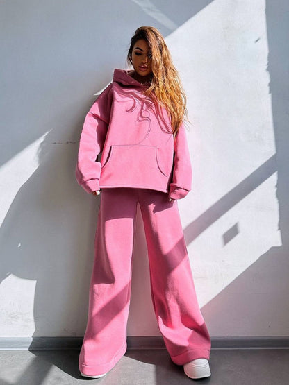 Women's Oversized Hoodie & Wide Leg Sweatpants Set
