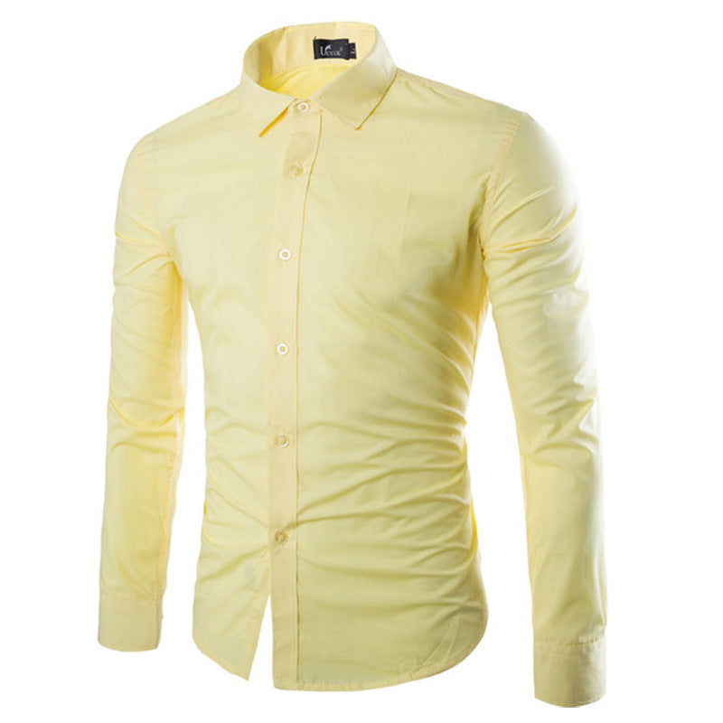 Men's Shirt Elegant Long-Sleeve Modern