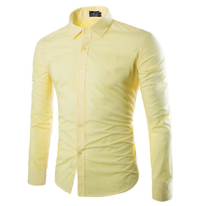 Men's Shirt Elegant Long-Sleeve Modern