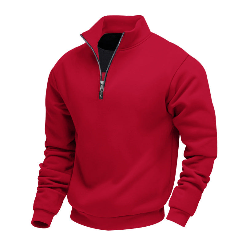 Men's Fleece Pullover Stand-up Collar Warm
