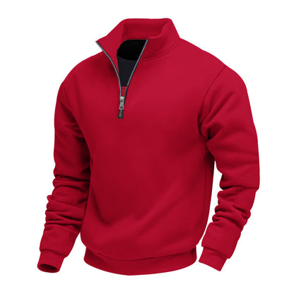 Men's Fleece Pullover Stand-up Collar Warm