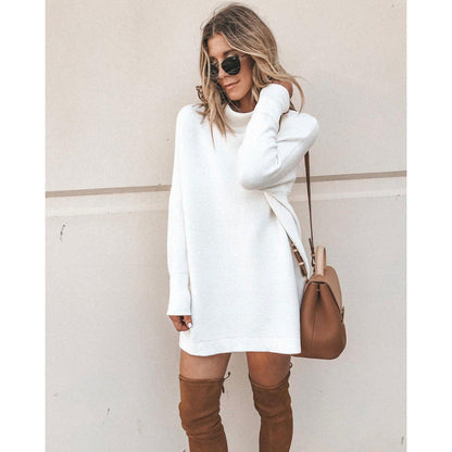 Women's Oversized Turtleneck Dress Long Sleeve Comfortable