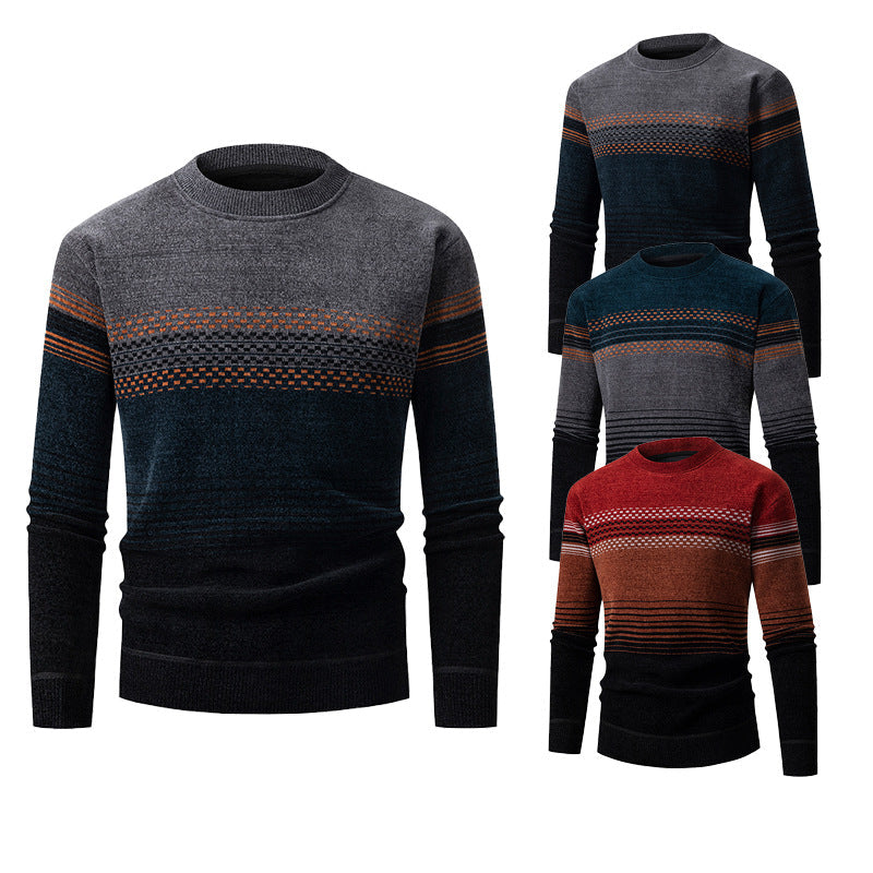 Herren Pullover Modern Struktur Design Bunt - IdealeKleiden