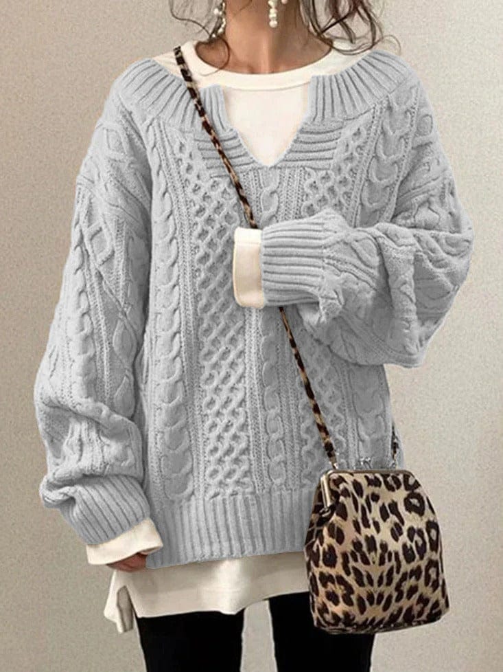 Women's dress wool blend plus size V-neck long sleeve