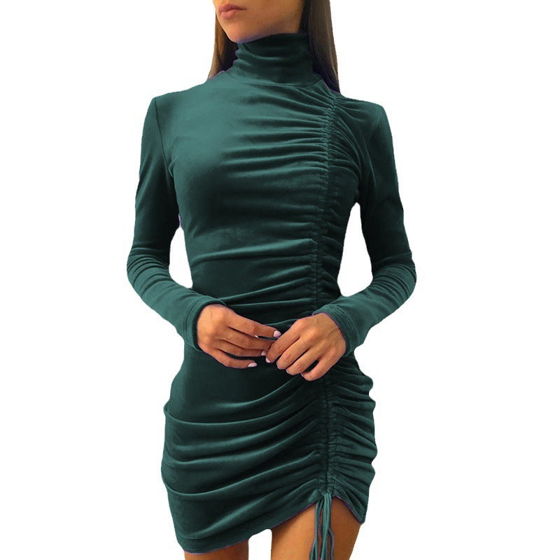 Elegant Women's Velvet-Look Dress