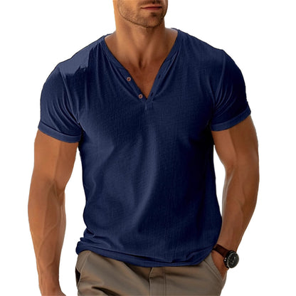 Men's Lightweight Henley Shirt Comfortable Breathable