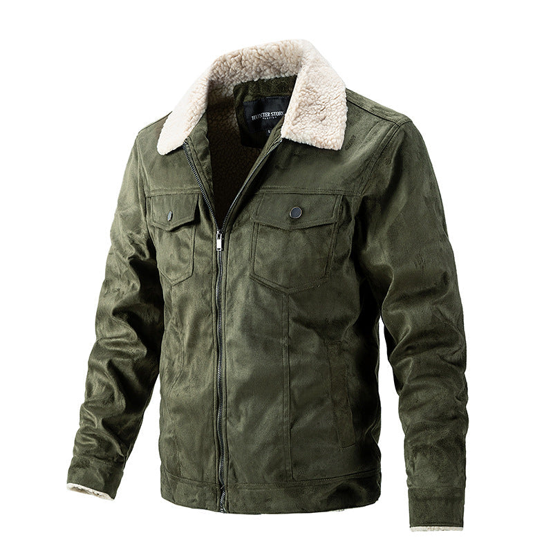 Men's Winter Jacket Faux Fur Collar Practical