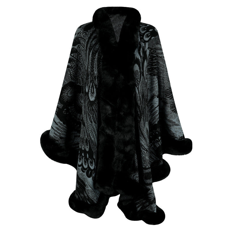 Women's Poncho Soft Fleece Warm Shawl