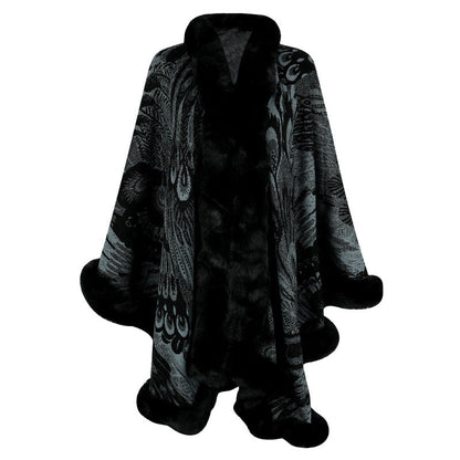 Women's Poncho Soft Fleece Warm Shawl