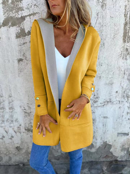 Hooded Cardigan Soft Comfortable With Pockets