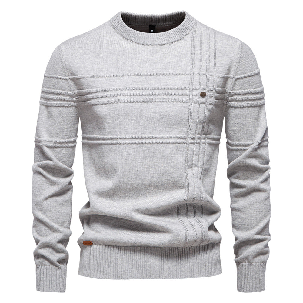 Men's Knitted Sweater Modern Textured Design Comfortable Fit