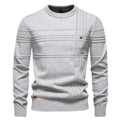 Men's Knitted Sweater Modern Textured Design Comfortable Fit