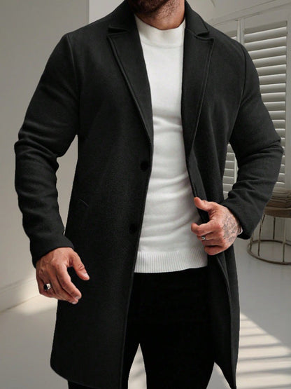 Men's Wool Coat Elegant Stylish Winter