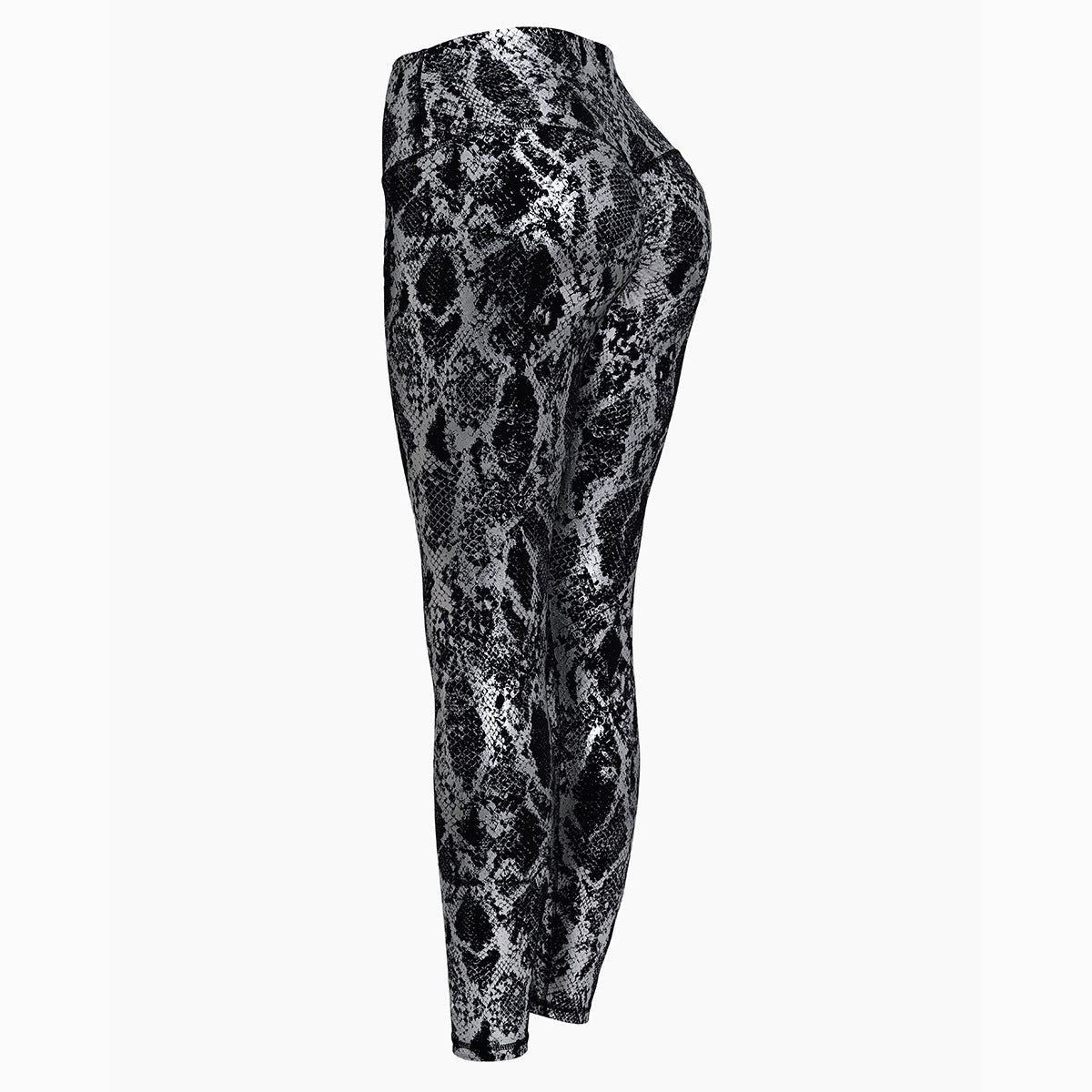 Women's Sports Leggings Snake Print High-Waisted