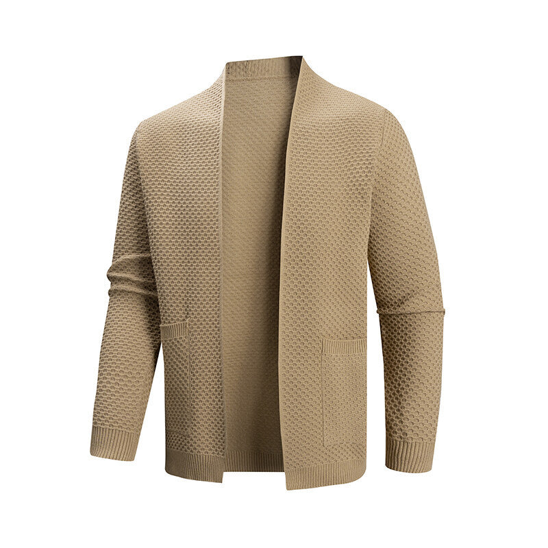 Men's Cardigan Modern Textured Pattern Practical