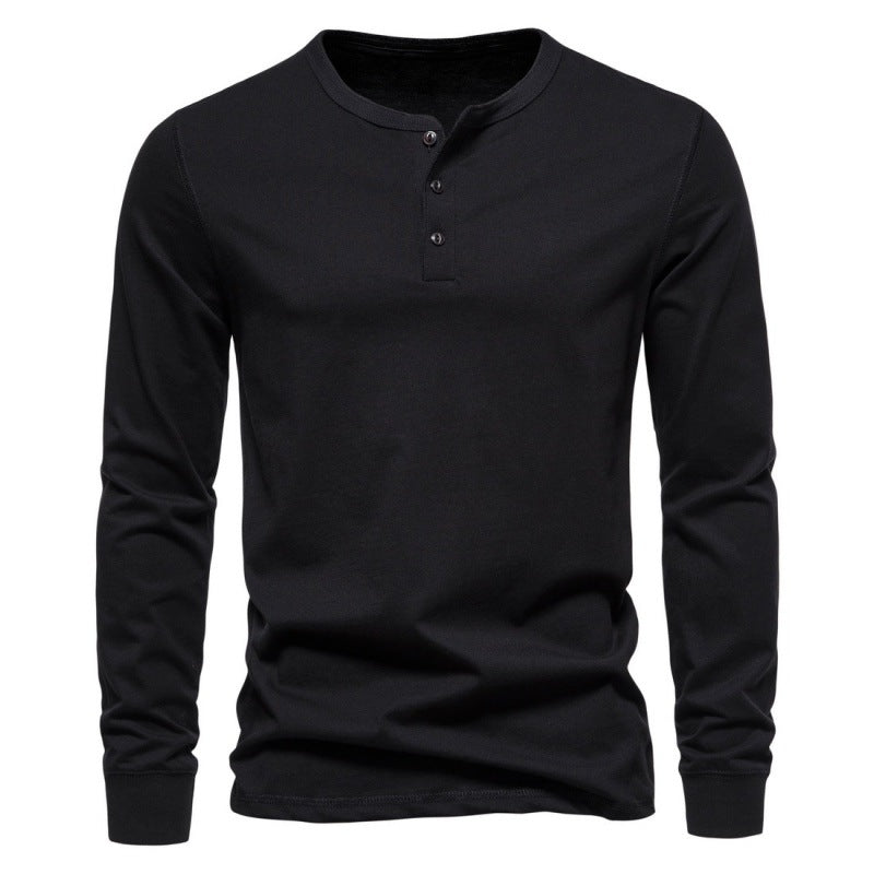 Men's Long-Sleeve Shirt Modern Button-Up Elegant