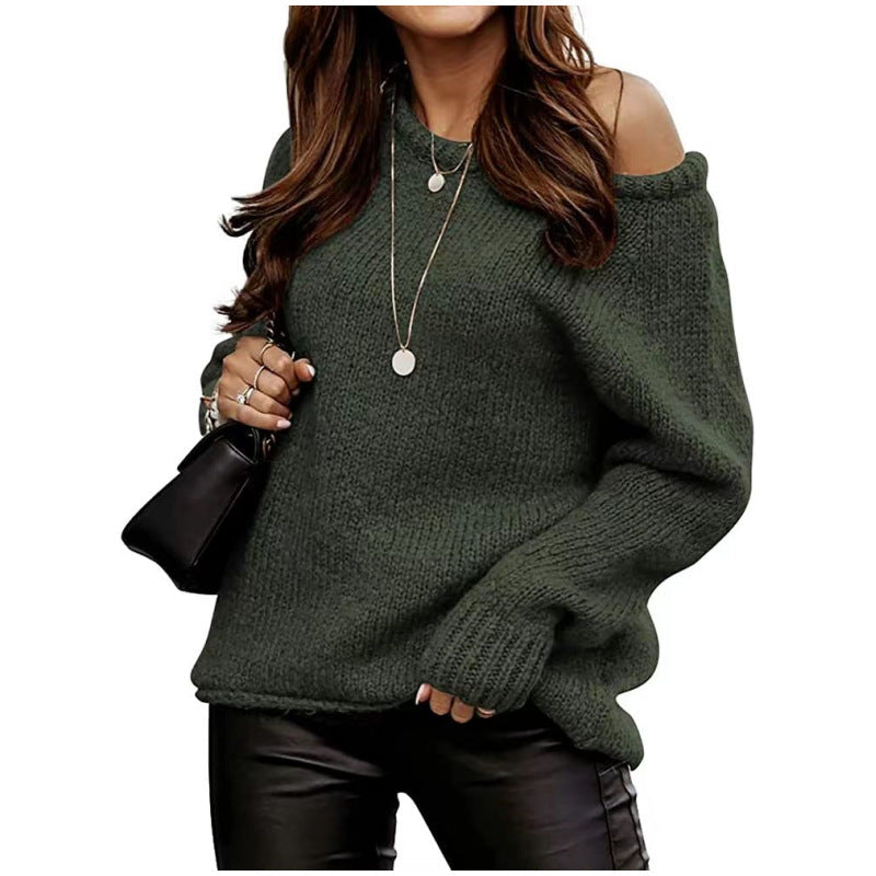 Women's Off-Shoulder Sweater Elegant Design