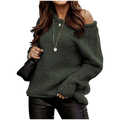 Women's Off-Shoulder Sweater Elegant Design