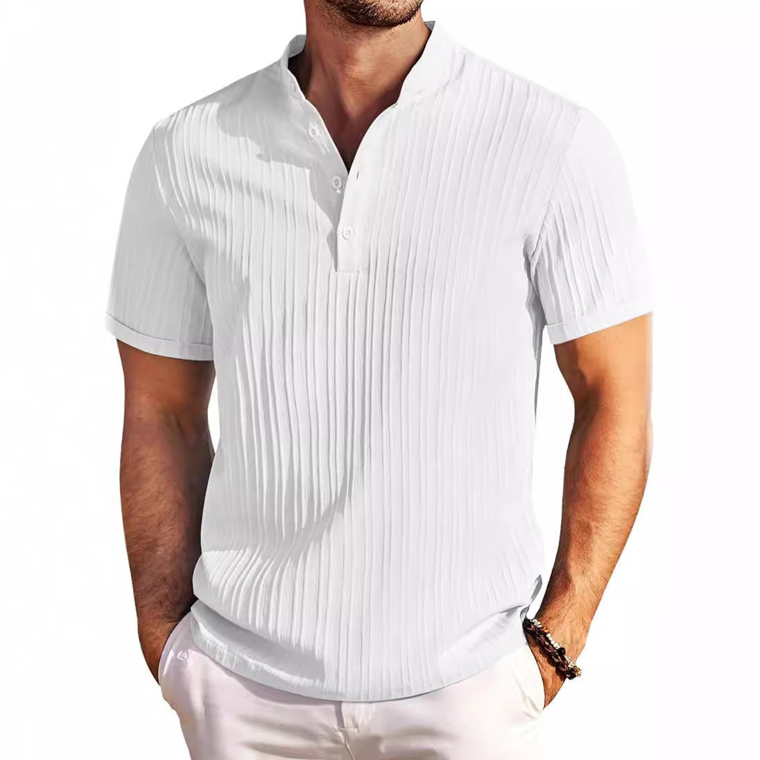 Men's Short-Sleeve T-Shirt Trendy Textured Look