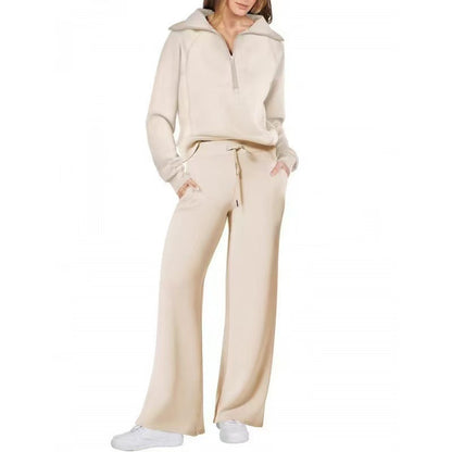 Women's Sports Set with Stand-up Collar and Braces