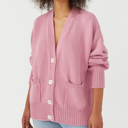 Women's Plus Size Chunky Knit Cardigan Stylish