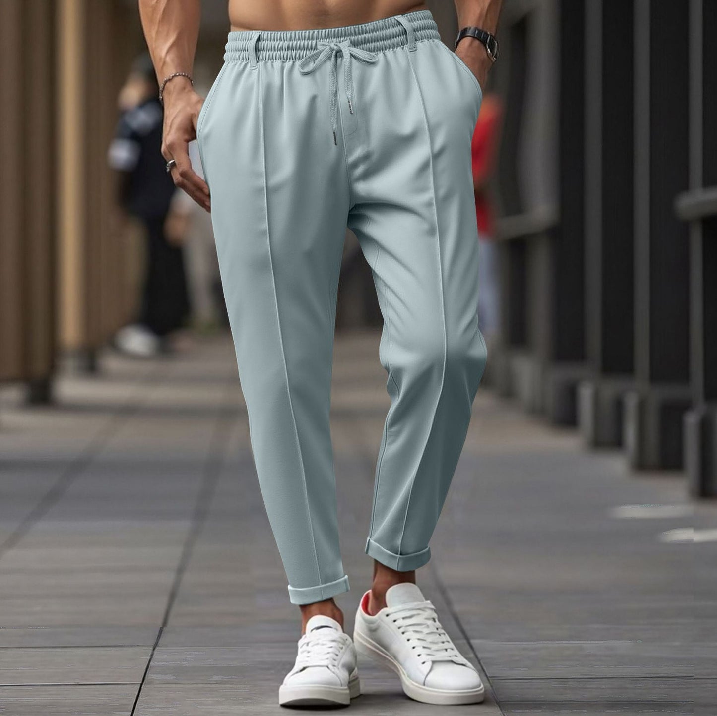 Men's Trousers Comfortable Elastic Cotton