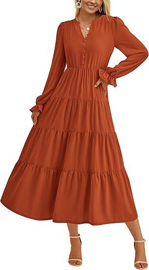 Women's Maxi Dress Elegant Voluminous Sleeves
