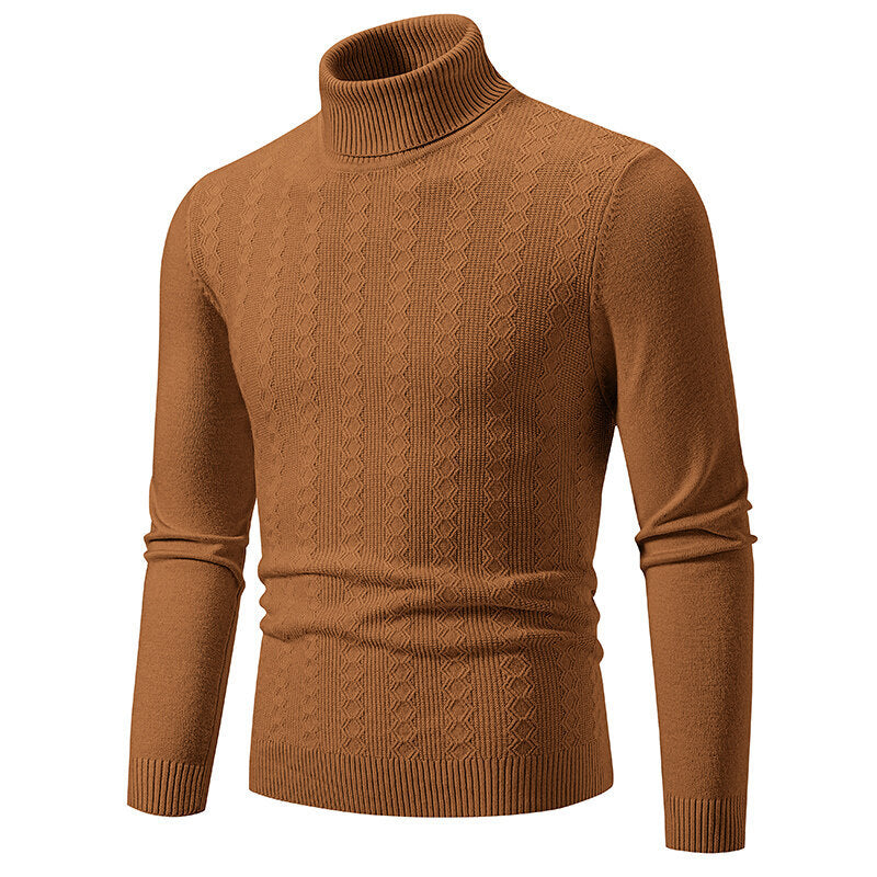 Men's Turtleneck Cable Knit Sweater