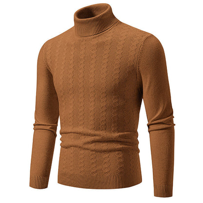 Men's Turtleneck Cable Knit Sweater