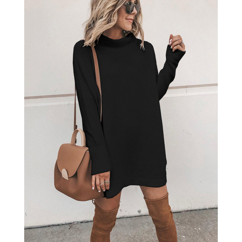 Women's Oversized Turtleneck Dress Long Sleeve Comfortable