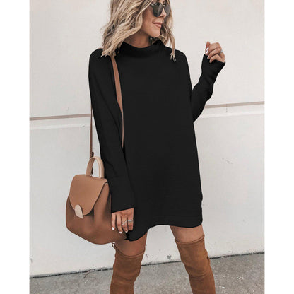 Women's Oversized Turtleneck Dress Long Sleeve Comfortable