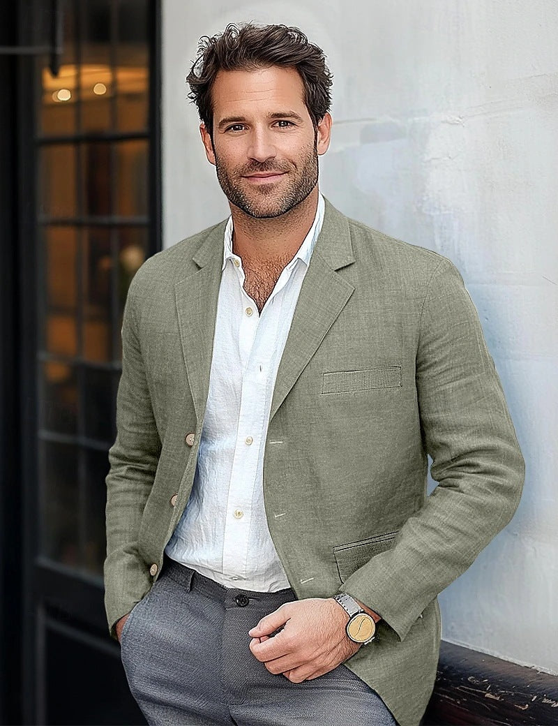 Men's Linen Blazer Summer Modern Slim Fit