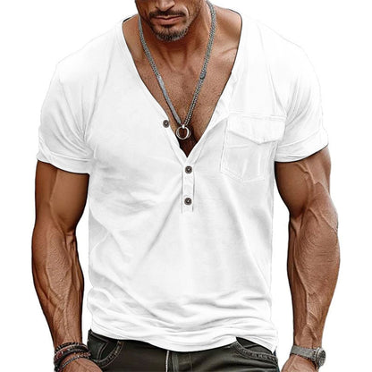 Men's T-Shirt Short Sleeve Modern Fit With Chest Pocket
