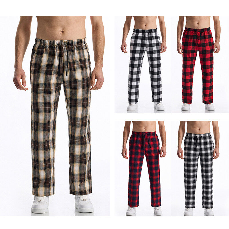 Herren Pyjamahose Weich Flanell Bequem - IdealeKleiden