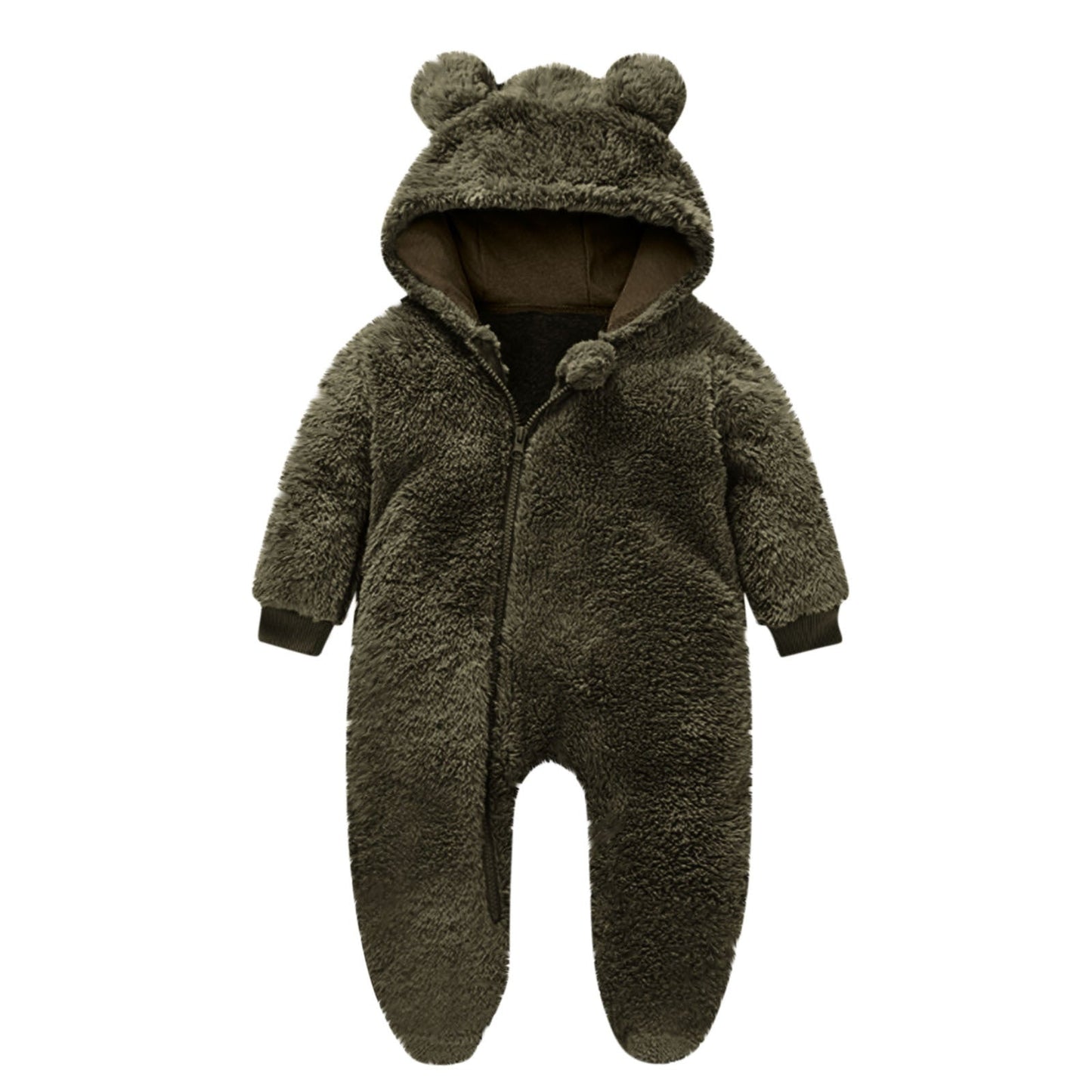 Children's Fleece All-in-One with Bear Ears, Cuddly Warm