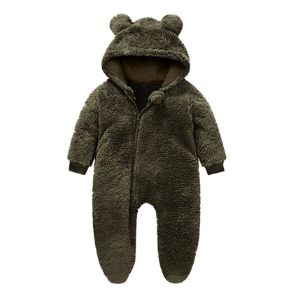 Children's Fleece All-in-One with Bear Ears, Cuddly Warm