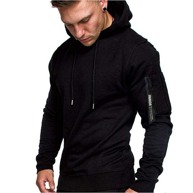 Men's Sports Hoodie with Practical Zipper