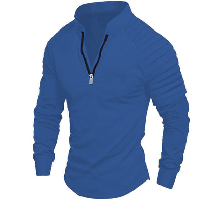 Men's Long-Sleeve Sporty Functional Zip-Up Shirt