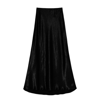 Women's Maxi Skirt Elegant Viscose Satin Luxury Dress