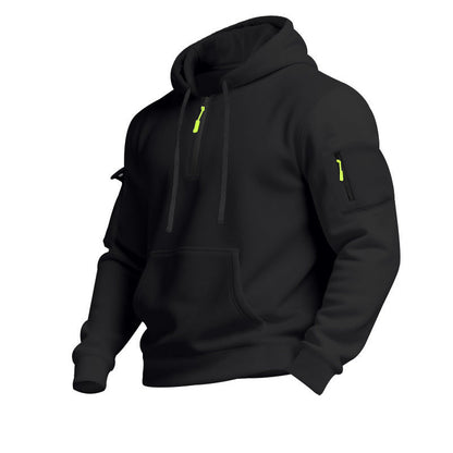 Men's Sports Hoodie Zipper Pockets