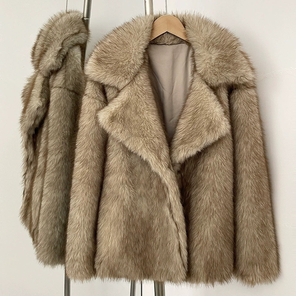 Women's Faux Fur Jacket Stylish Winter Fashion