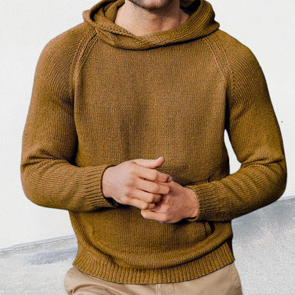 Men's Knitted Hoodie Fine Mesh Modern