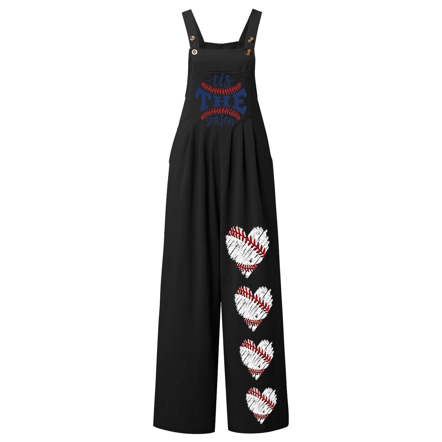 Women's Overalls Heart Pattern Trendy Chic
